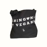 Tote Bag Color Negro Chingona y Vegana Vegan Label 1 pz