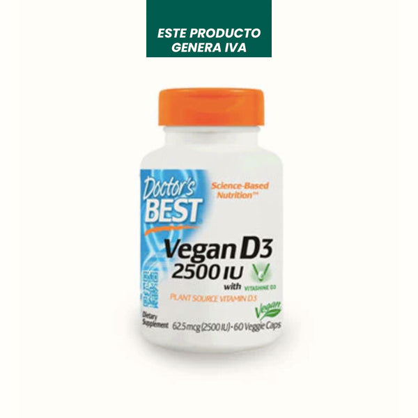 Vitamina D3 de 2,500 IU Doctor´s Best 60 cápsulas