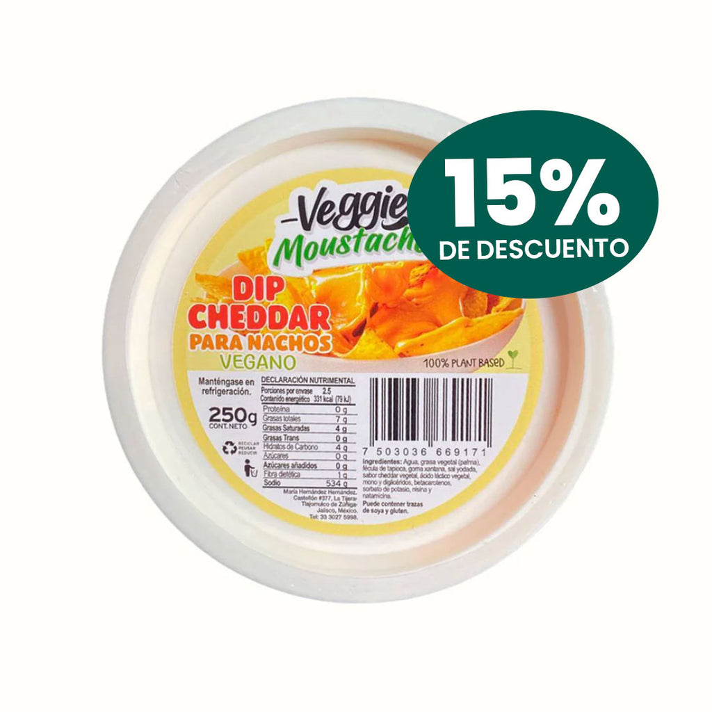 Dip Vegano Sabor Cheddar Para Nachos Veggie Express 250 g