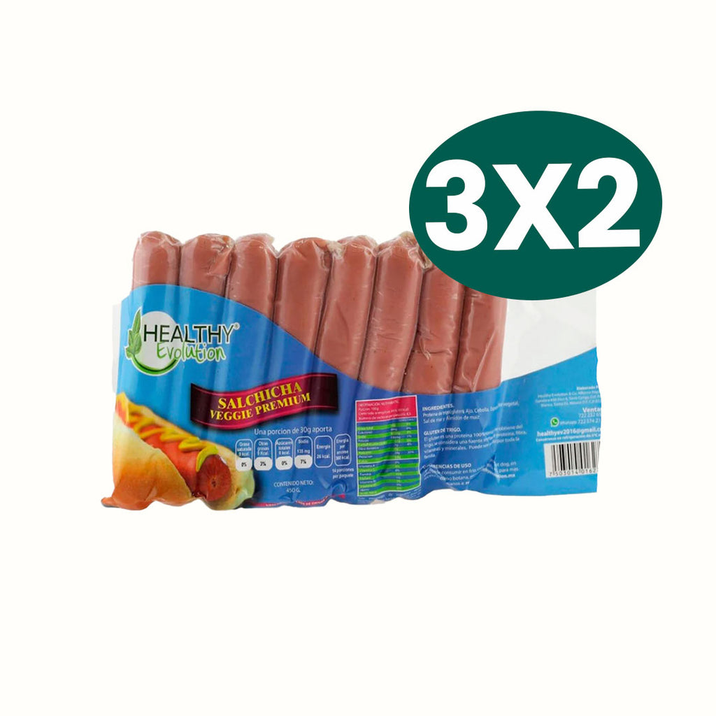 Salchichas Veganas Healthy Evolution (8 piezas) 450 g