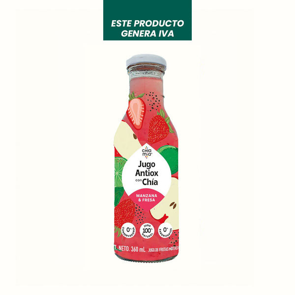 Jugo Antiox con Chía - Manzana y Fresa Chía Mía 360 ml