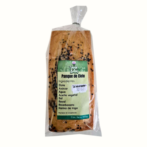 Panqué Vegano de Elote Verde Betún 500 g