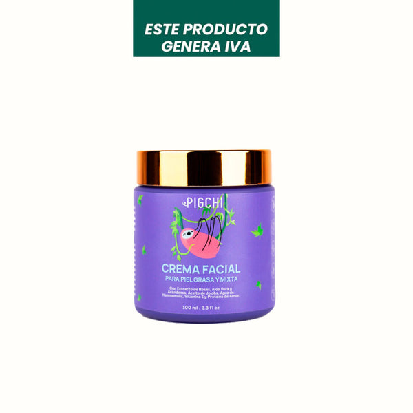Crema Vegana Facial para Piel Grasa y Mixta PigChi 100 ml