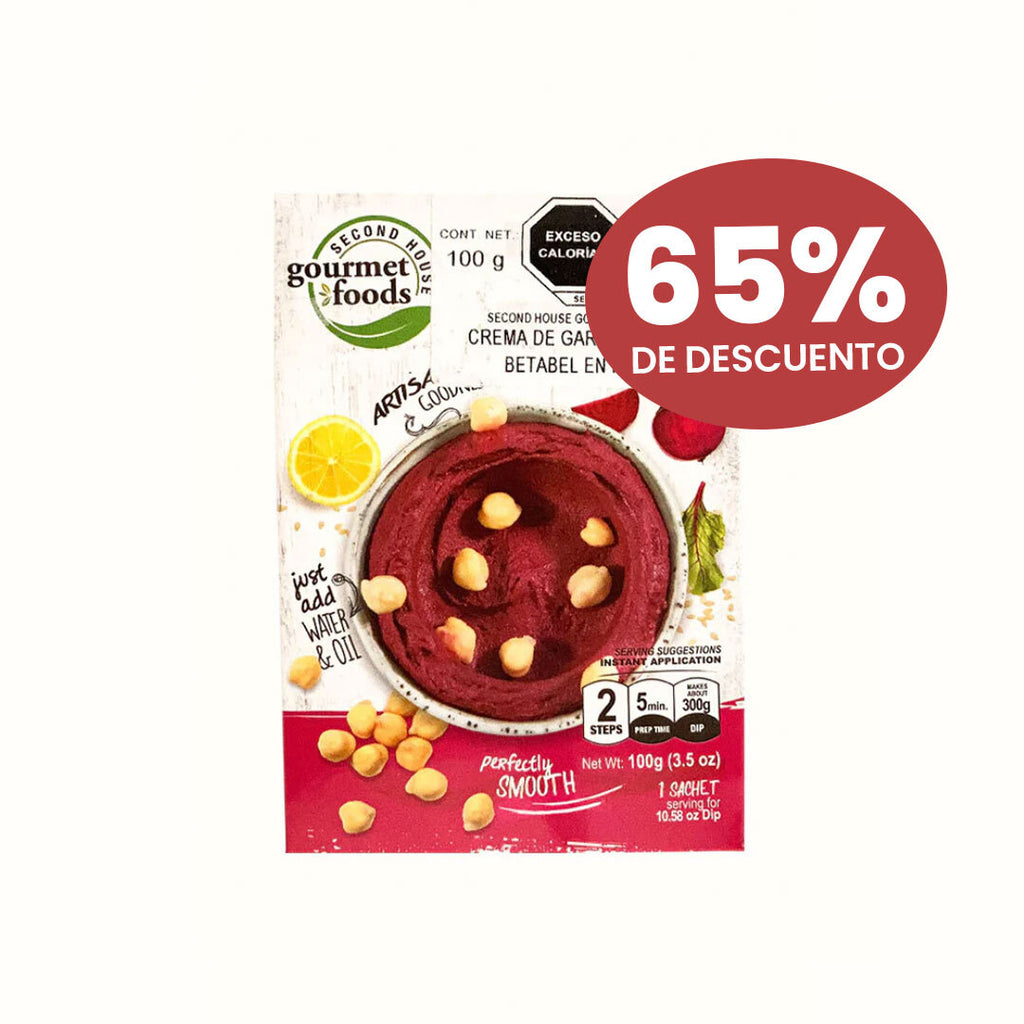 Hummus Instantaneo en Polvo Sabor Betabel Second House 100 g