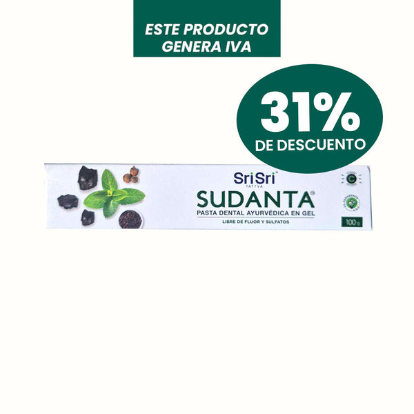 Pasta Dental en Gel Libre de Flúor y Sulfatos Sri Sri Tattva 100 g