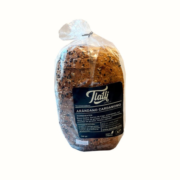 Pan de Cardamomo y Arándano Alimentos Tlalli 700 g
