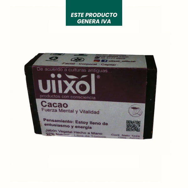 Jabón Natural de Cacao Uiixol 100 gr