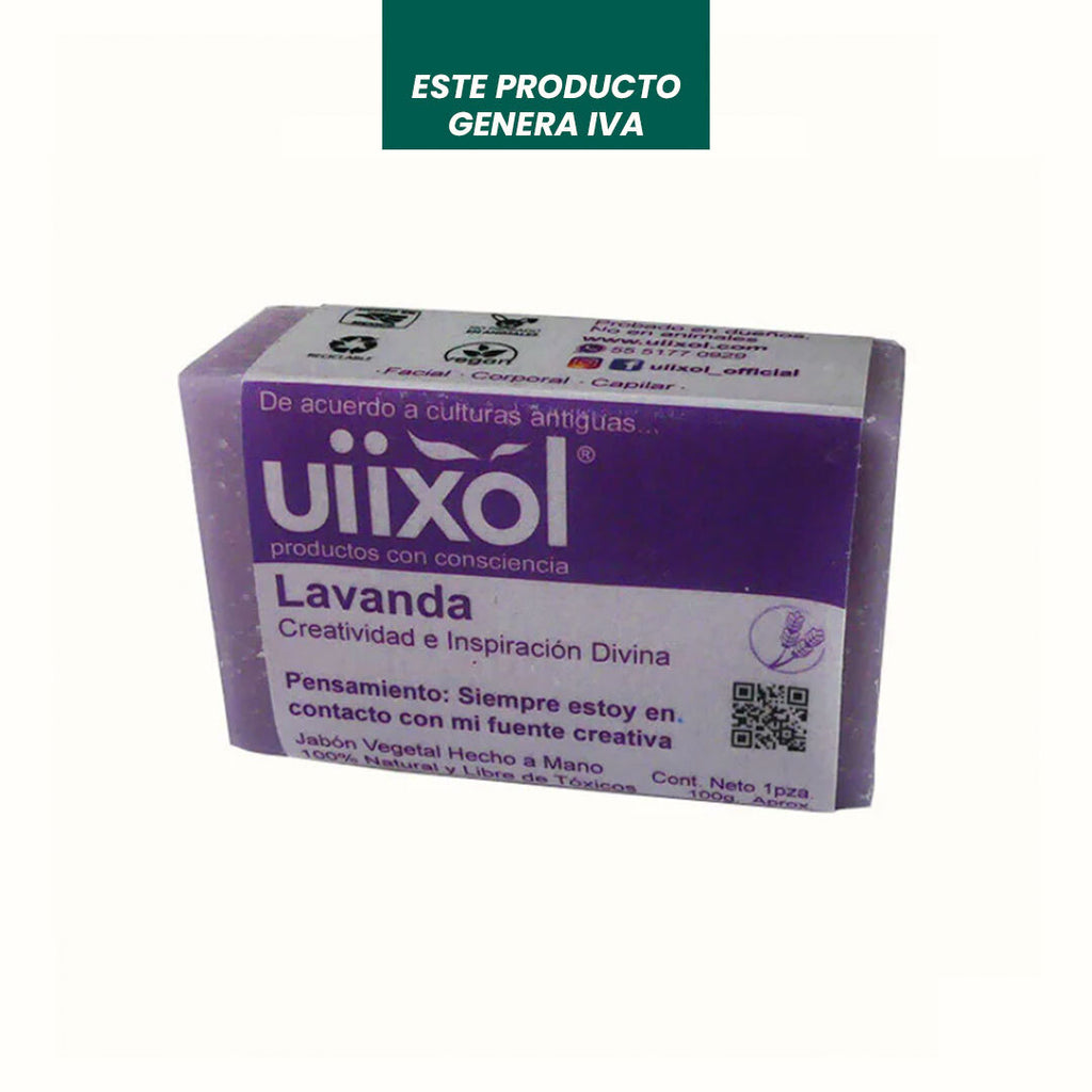 Jabón Natural de Lavanda Uiixol 100 gr